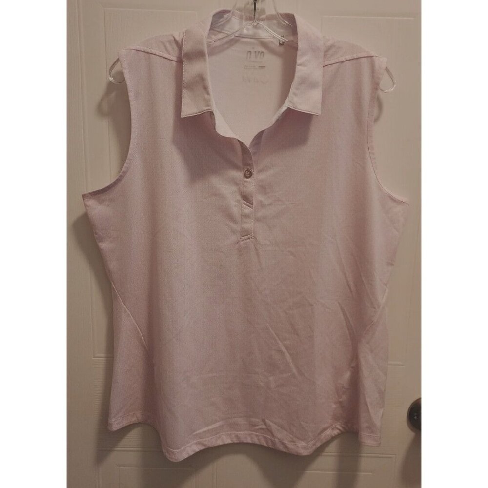 Nivo Golf Women's Sleeveless Performance Knit Collared Polo Top Pink Size XL